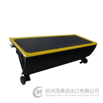 Escalator Parts Aluminum Alloy Black Step With Four Yellow Borders Flat Tooth 1000mm